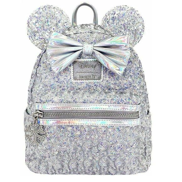 Loungefly Handbags - Loungefly Disney Holo Holographic Glitter Mickey Ears Backpack RARE NWT